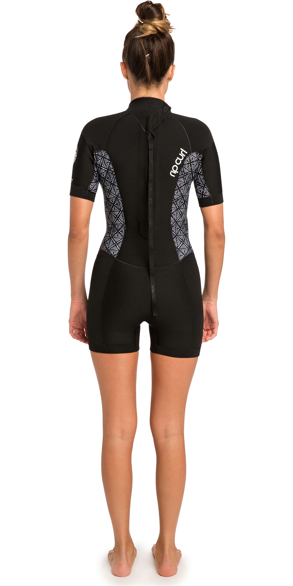 2019 Rip Curl Womens Dawn Patrol 2mm Back Zip Shorty Wetsuit Black